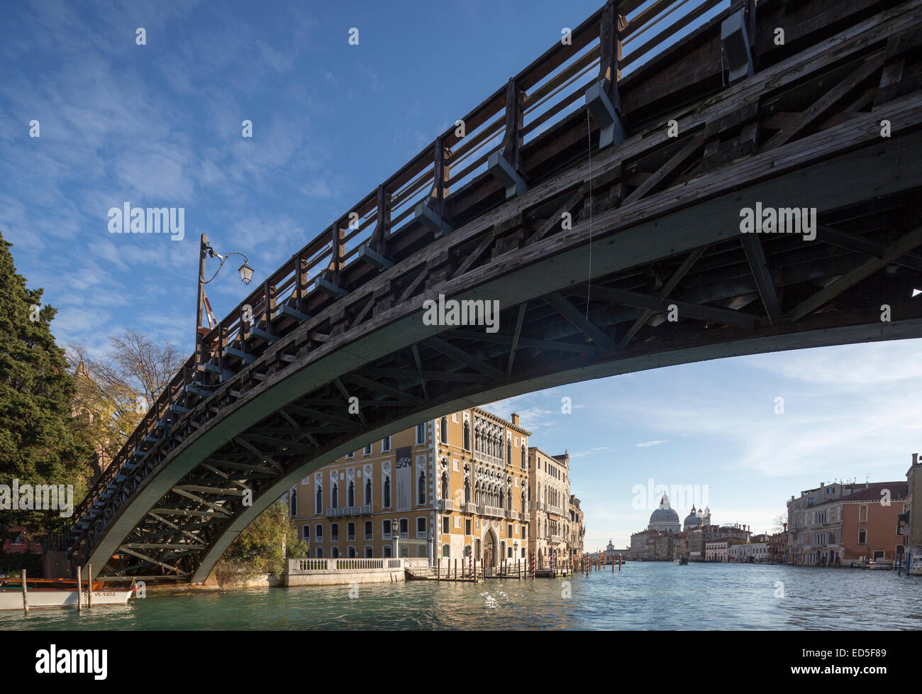 Pont de l'Accademia, pont de l'Académie et le Grand Canal, Venise, Italie Banque D'Images