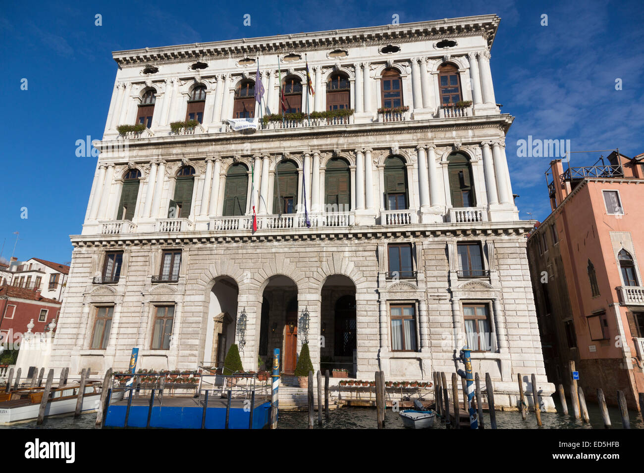 Villas et palais, Grand Canal, Venise, Italie Banque D'Images