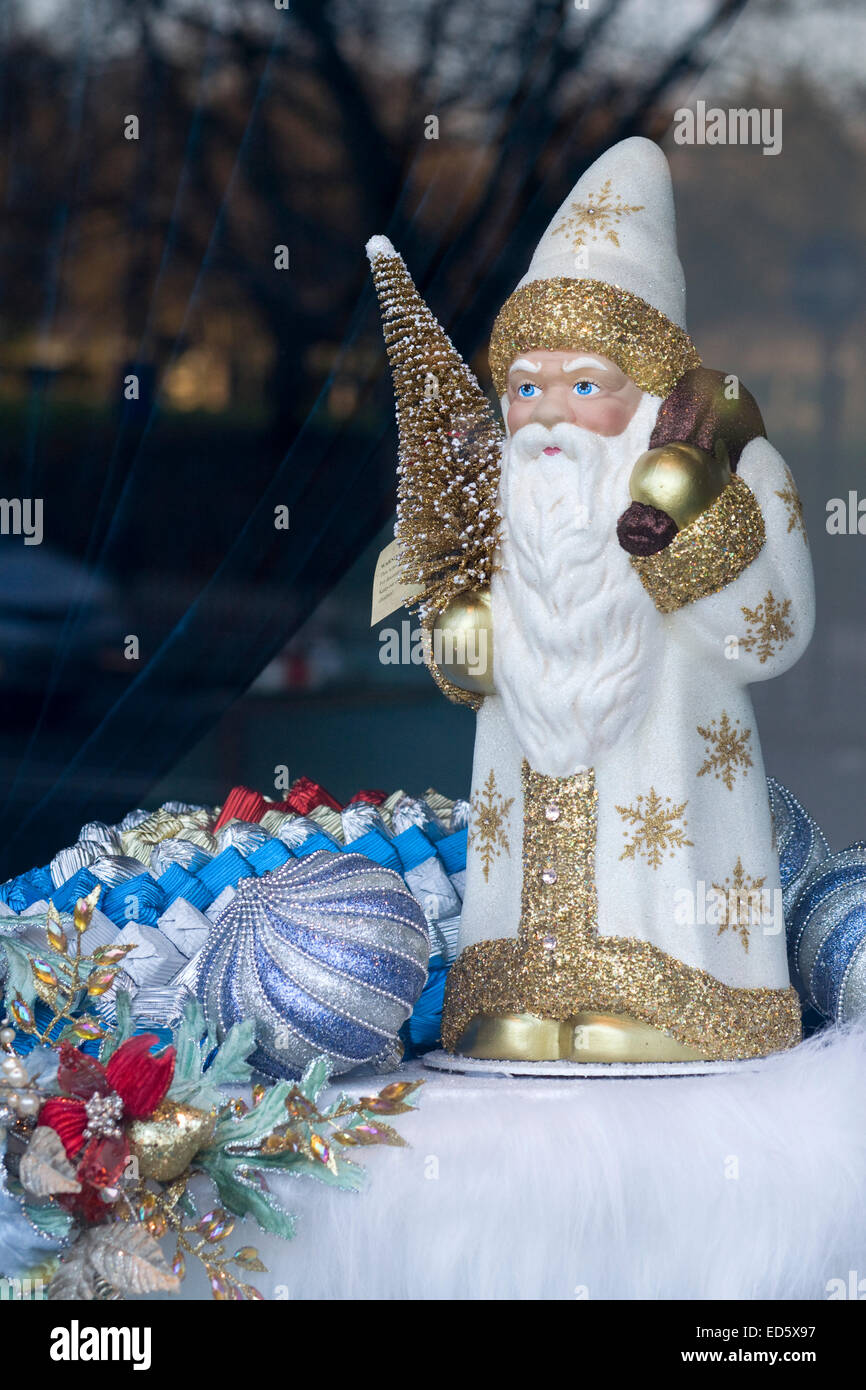 Père Noël en chocolat Décorations de Noël Banque D'Images