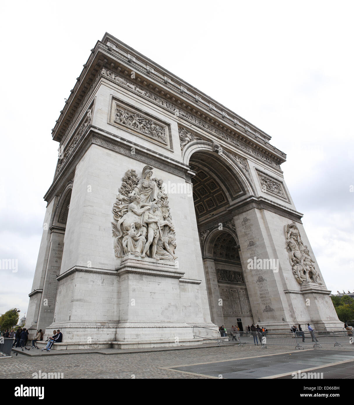 L'Arc de Triomphe Paris Banque D'Images