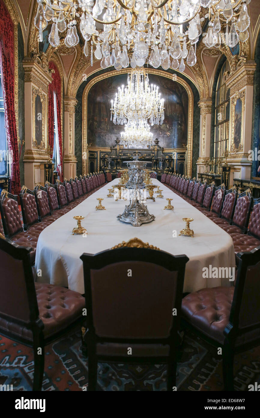 Appartement de Napoléon du Louvre salle à manger Banque D'Images