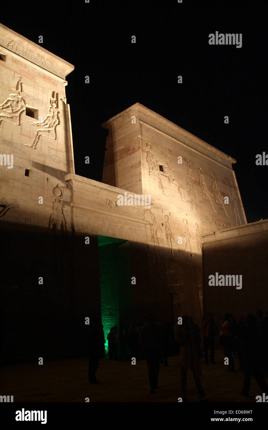 Egypte Temple de Philae de Nil Banque D'Images
