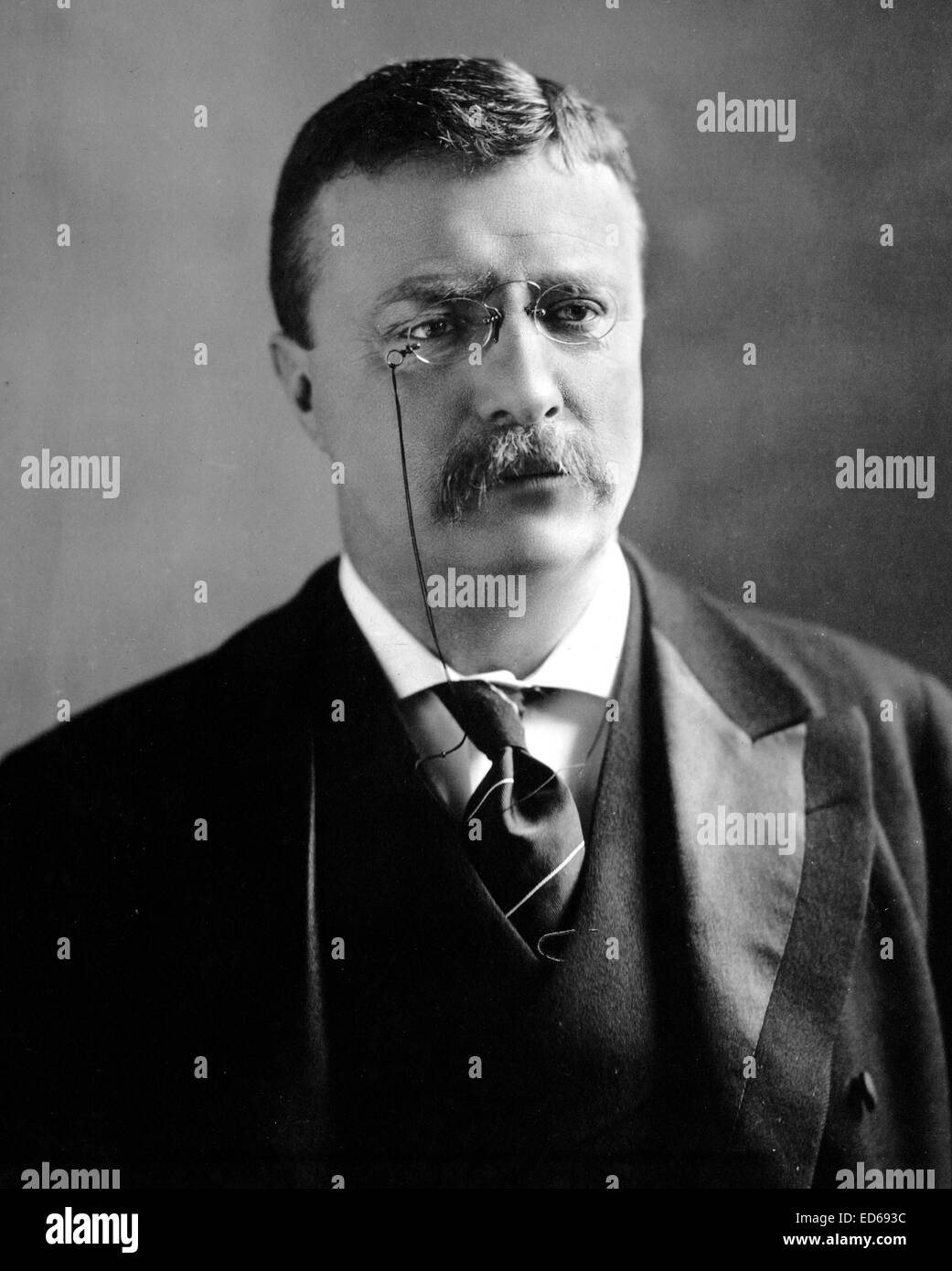 Theodore Roosevelt, le 22 février 1902, tirage photographique Banque D'Images