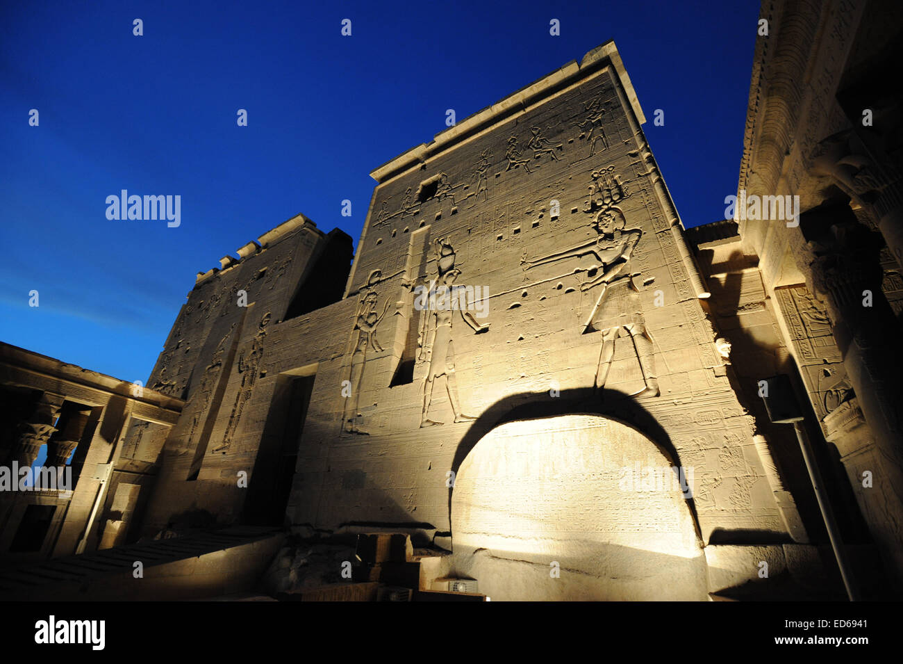 Egypte Temple de Philae de Nil Banque D'Images