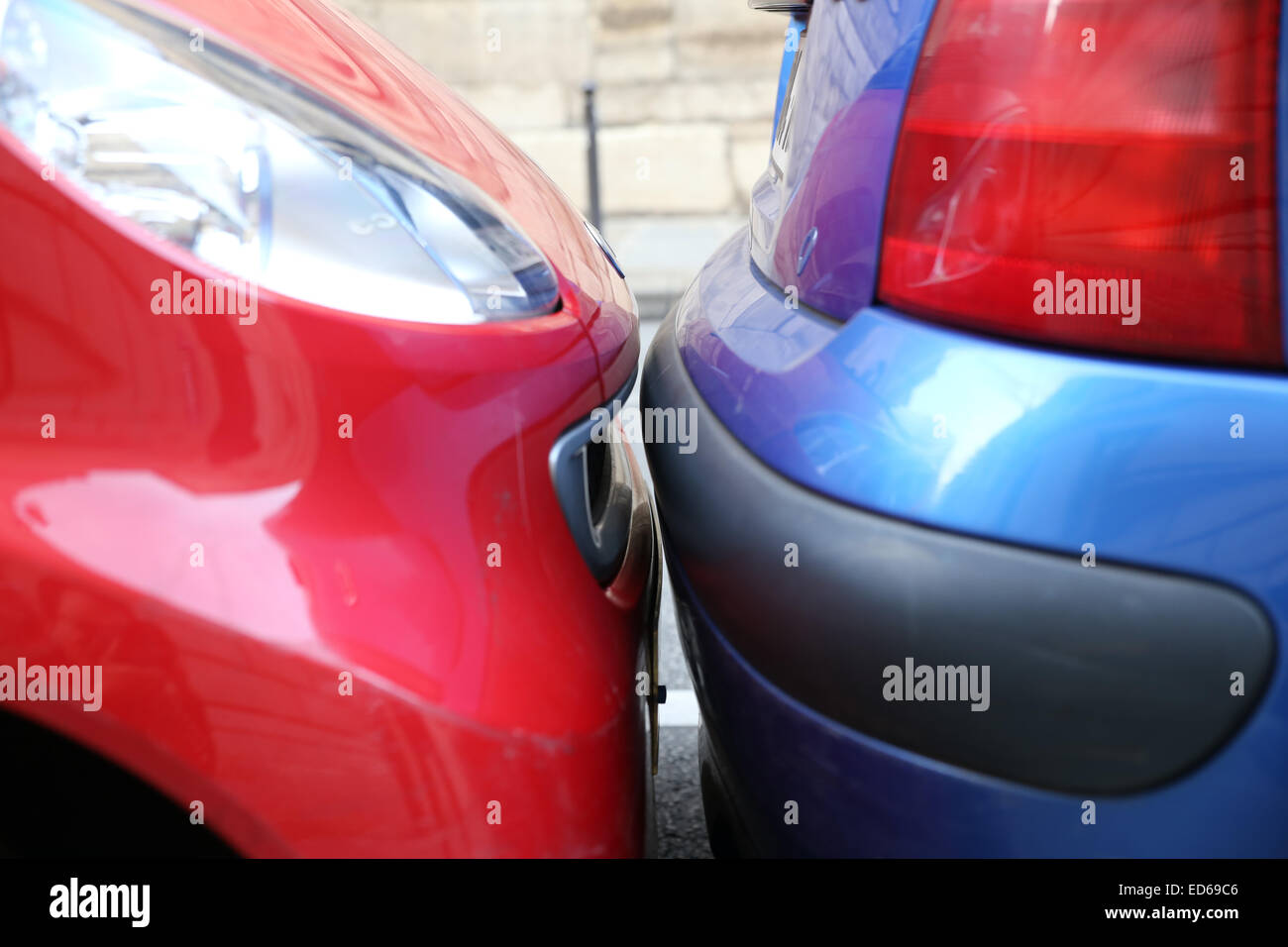 Pare-chocs à pare-chocs de voiture Banque D'Images