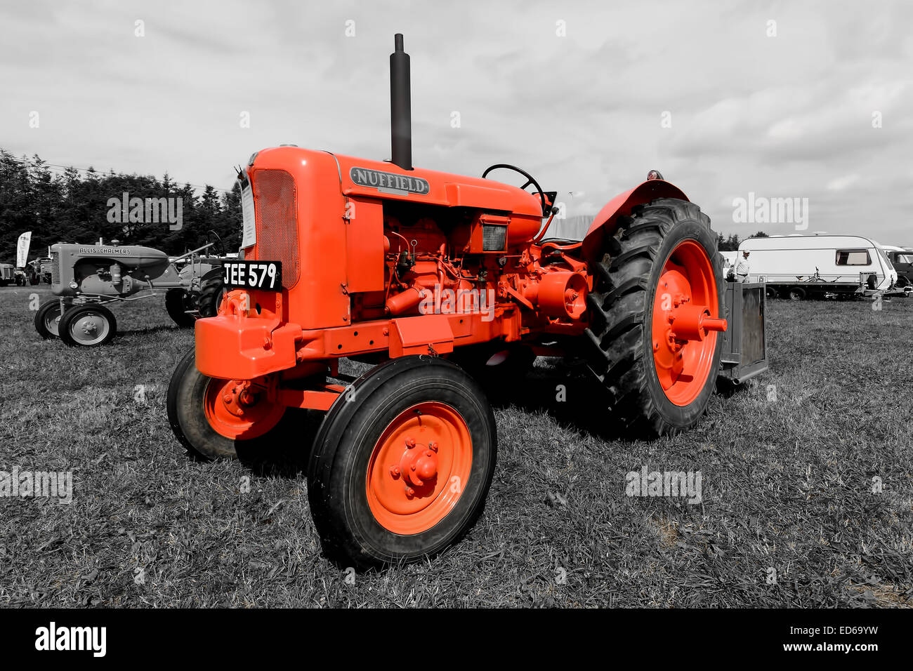 Un tracteur Nuffield, détectée à la vapeur Ralley Pickering, Yorkshire du Nord, 2013 Banque D'Images