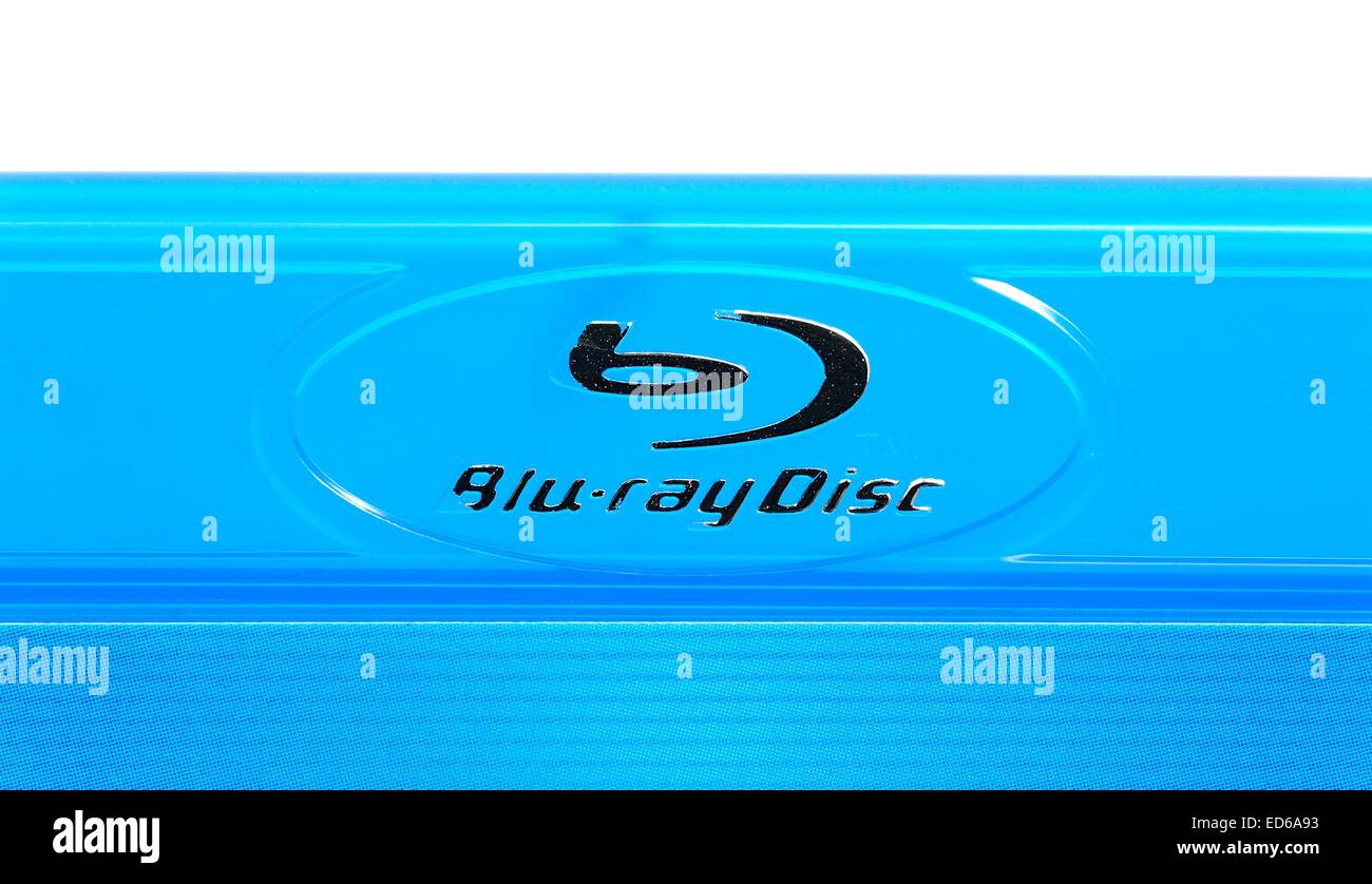 Blu ray Disc format branding logo England UK Banque D'Images