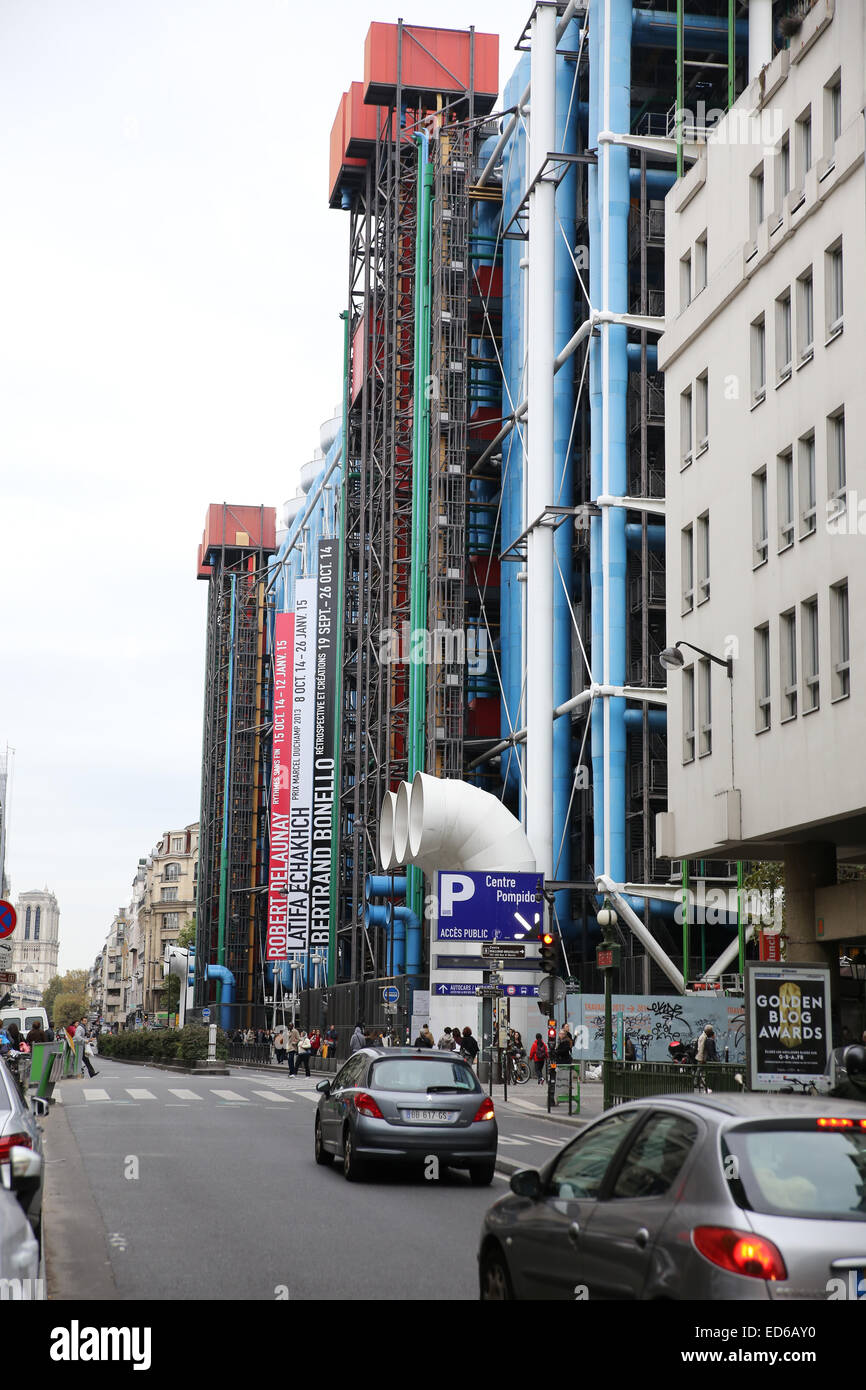 Centre Georges Pompidou Paris Banque D'Images