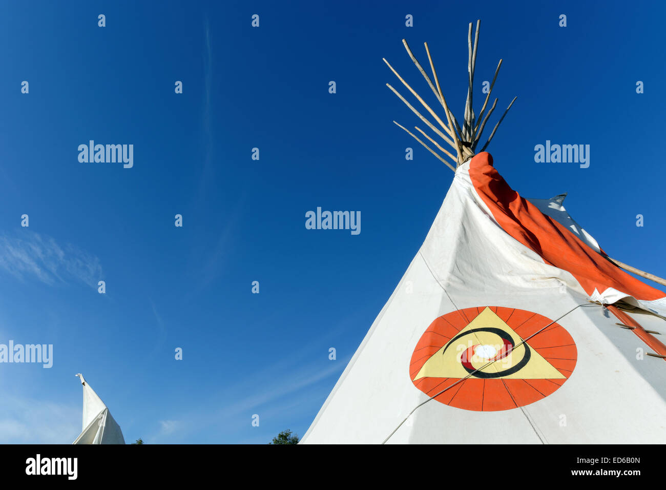 WOMAD 2014 Glamping Tepee Banque D'Images