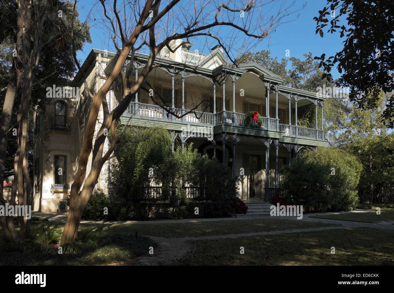 Carl Wilhelm August Groos house dans le quartier historique King William à San Antonio, Texas. Banque D'Images