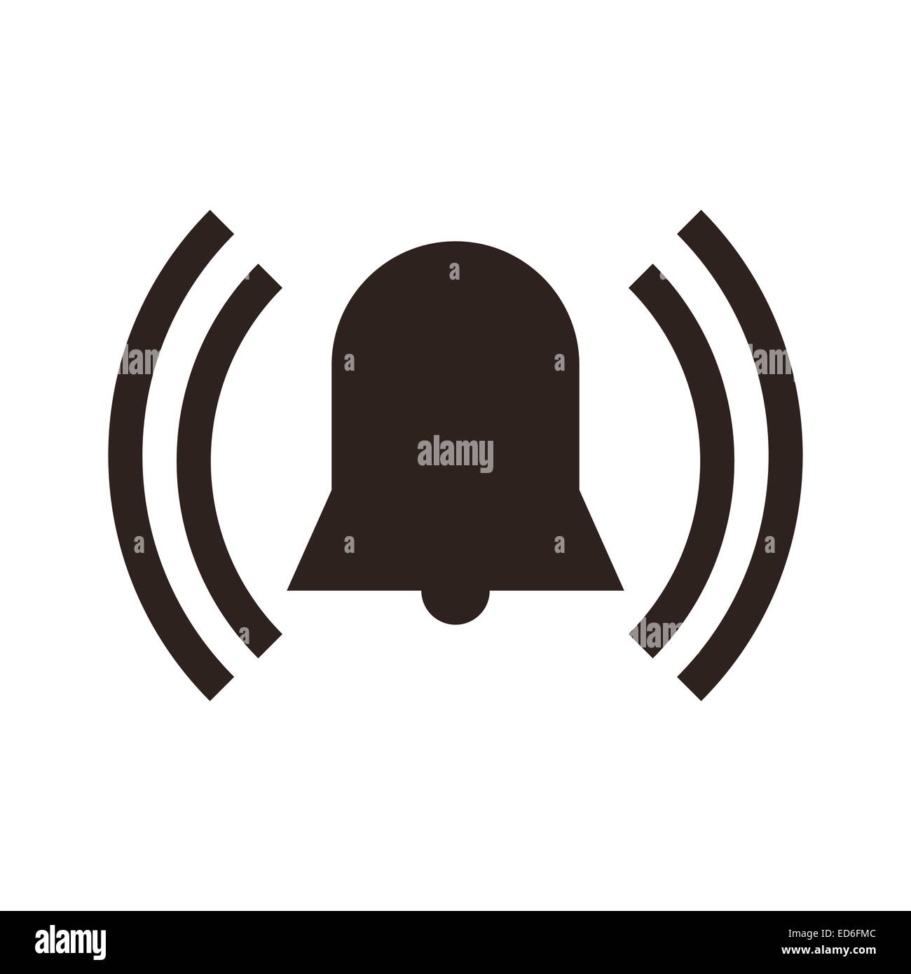 Icône d'alarme isolé sur fond blanc Banque D'Images