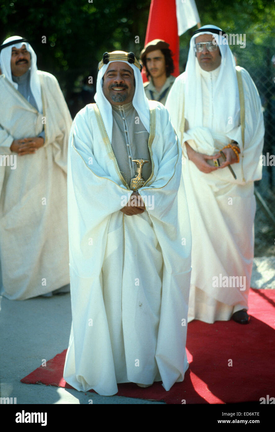 Le cheikh Isa bin Salman Al Khalifa, Émir de Bahreïn, 1979 Banque D'Images