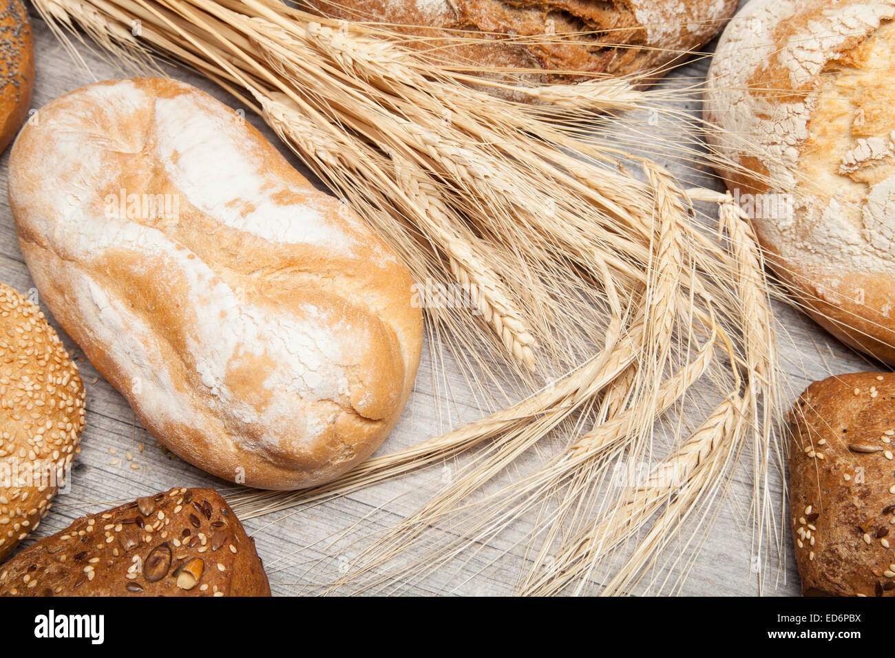 Assortiment de petits pains et de l'orge Banque D'Images