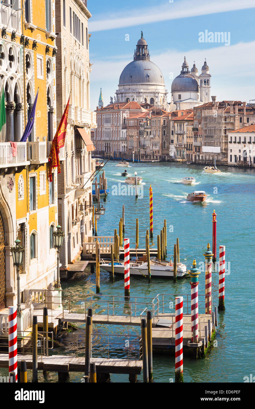 Grand Canal de Venise, Italie. Banque D'Images