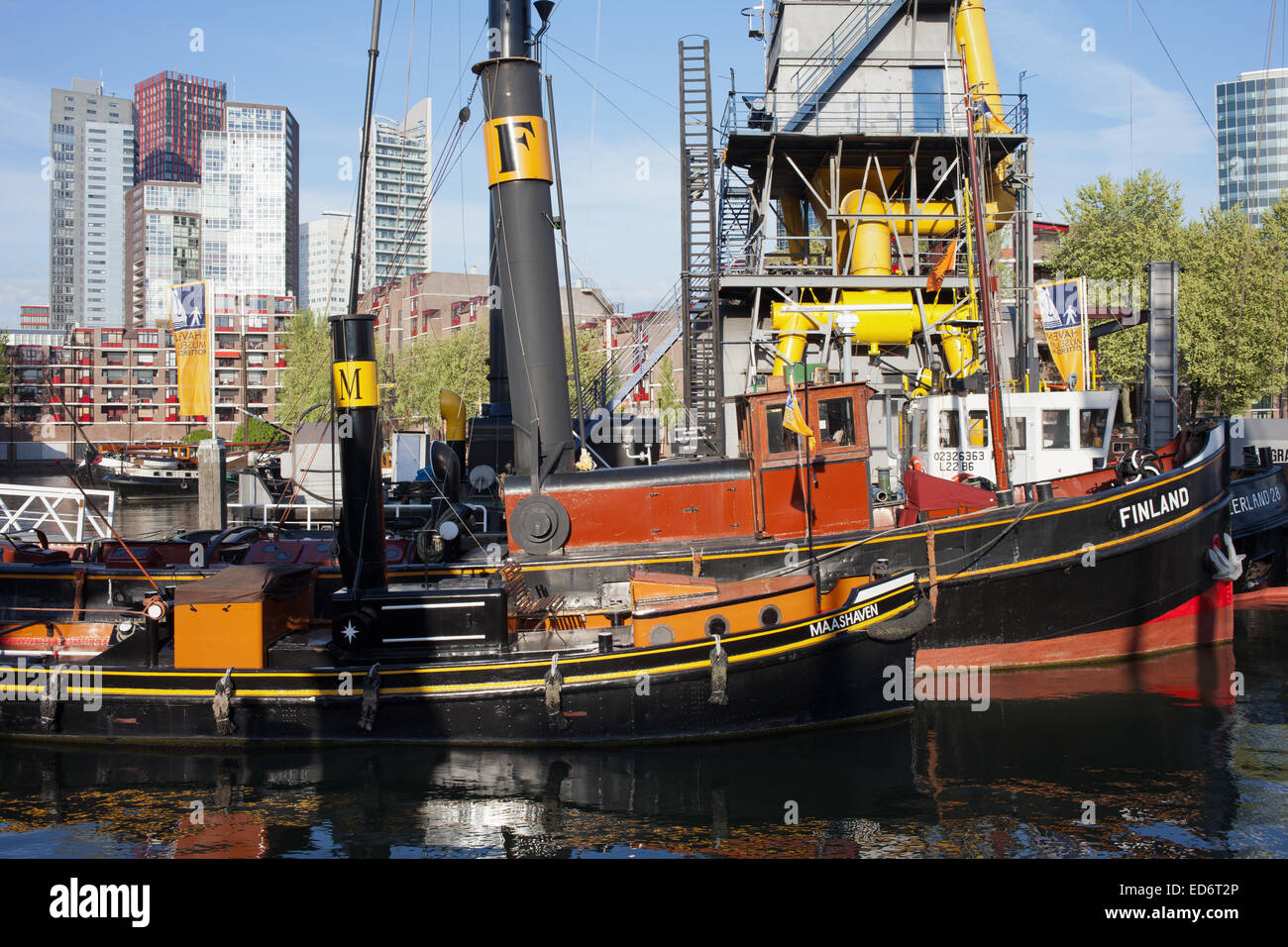 Musée Maritime de Rotterdam dans l'Leuvehaven, Rotterdam, Hollande, Pays-Bas. Banque D'Images