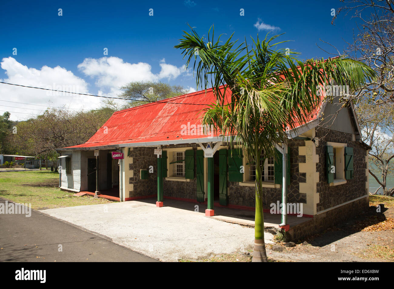 L'Ile Maurice, Tamarin, Little Black River, d'un bureau de poste à l'époque coloniale, historique Banque D'Images