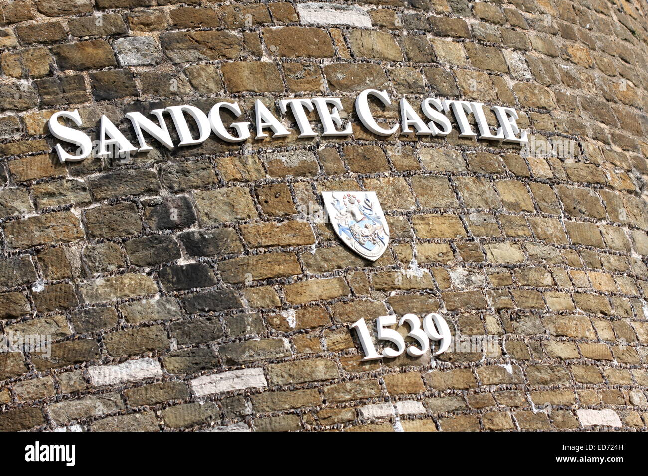 Château de Sandgate sign Banque D'Images