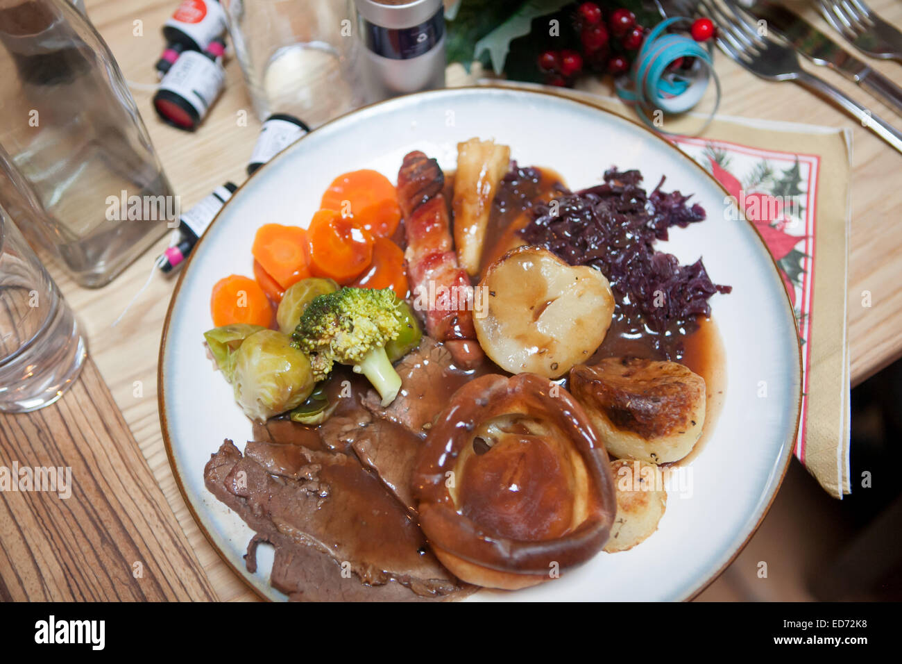 Le dîner de Noël Banque D'Images