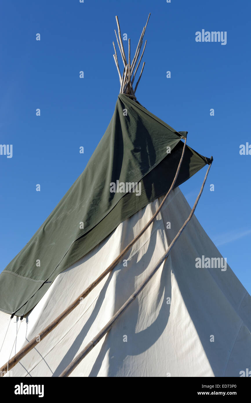 WOMAD 2014 Glamping Tepee, Angleterre Banque D'Images