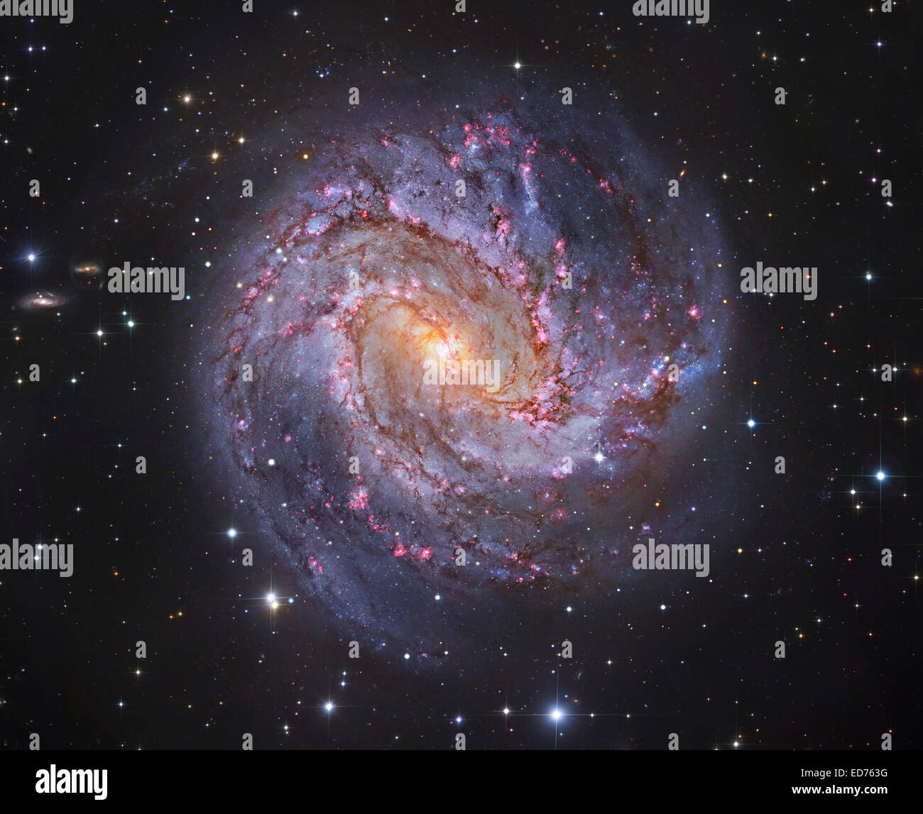 Messier 83, la Galaxie Pinwheel Sud. Banque D'Images