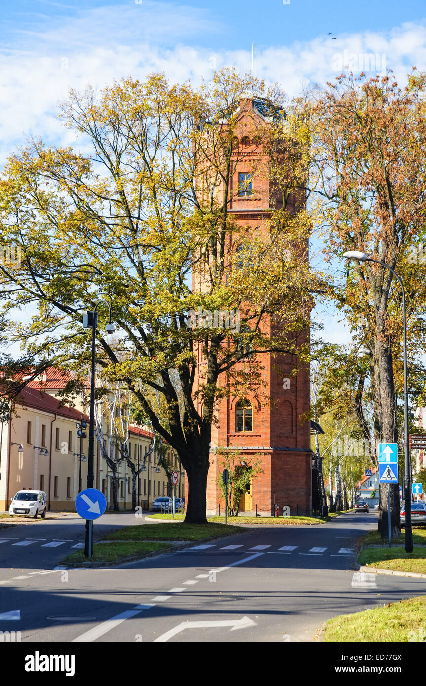 Un château d'eau à Plock Pologne Banque D'Images