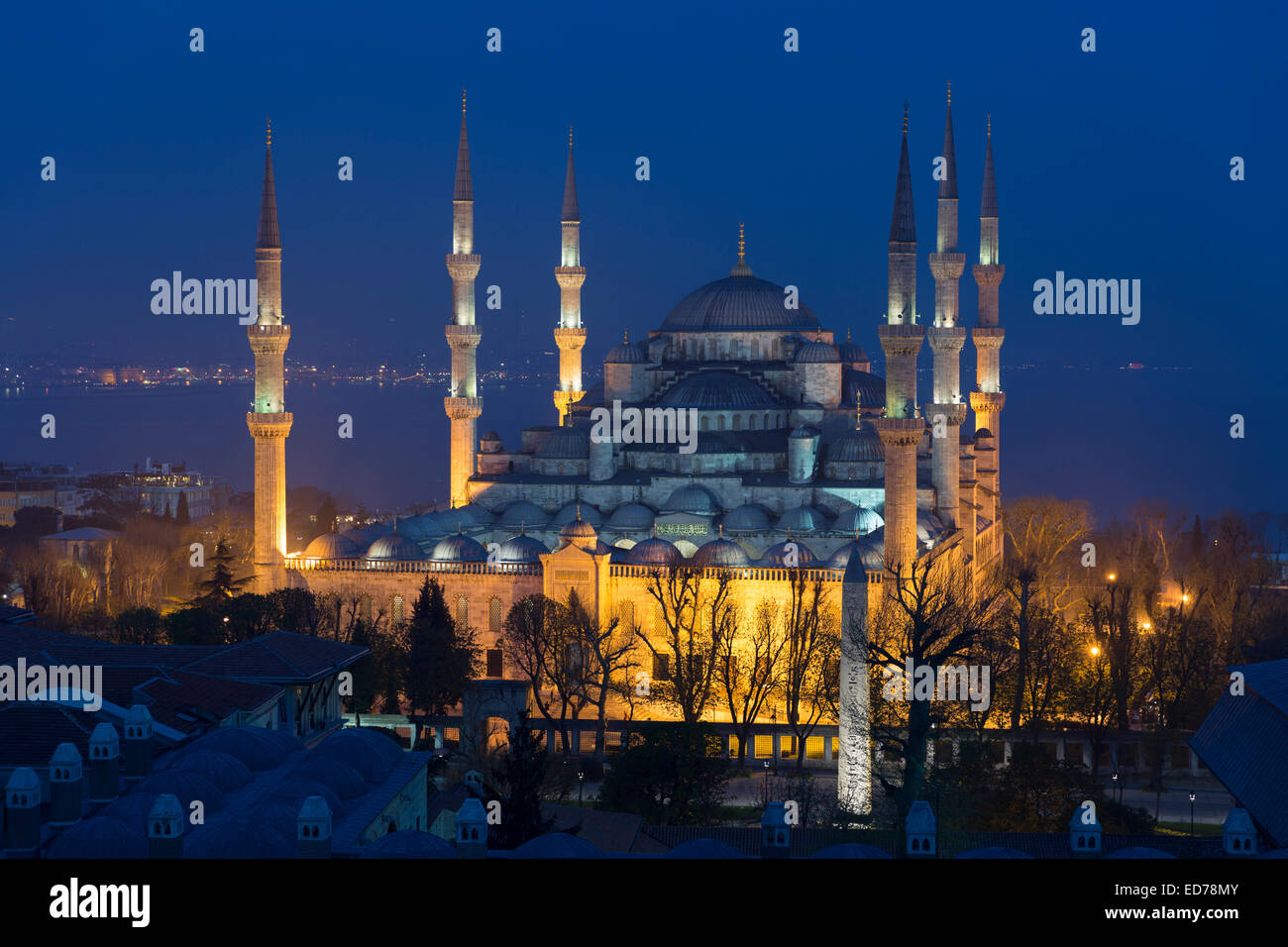 La Mosquée Bleue, Sultanahmet Camii ou Mosquée Sultan Ahmed à Istanbul, République de Turquie Banque D'Images