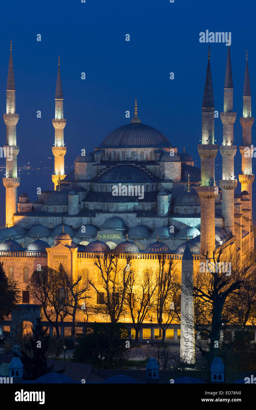 La Mosquée Bleue, Sultanahmet Camii ou Mosquée Sultan Ahmed à Istanbul, République de Turquie Banque D'Images