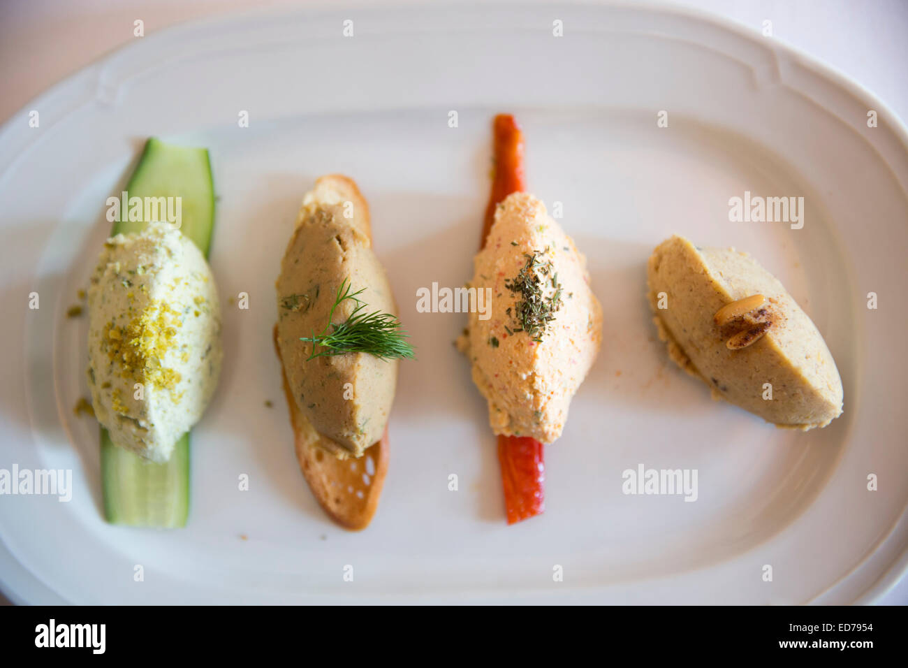 Une cuisine ottomane turque nourriture repas Restaurant Asitane Hums à Chora par dans la zone d'Edirnekapi Kariye Muzesi, à Istanbul, Turquie Banque D'Images