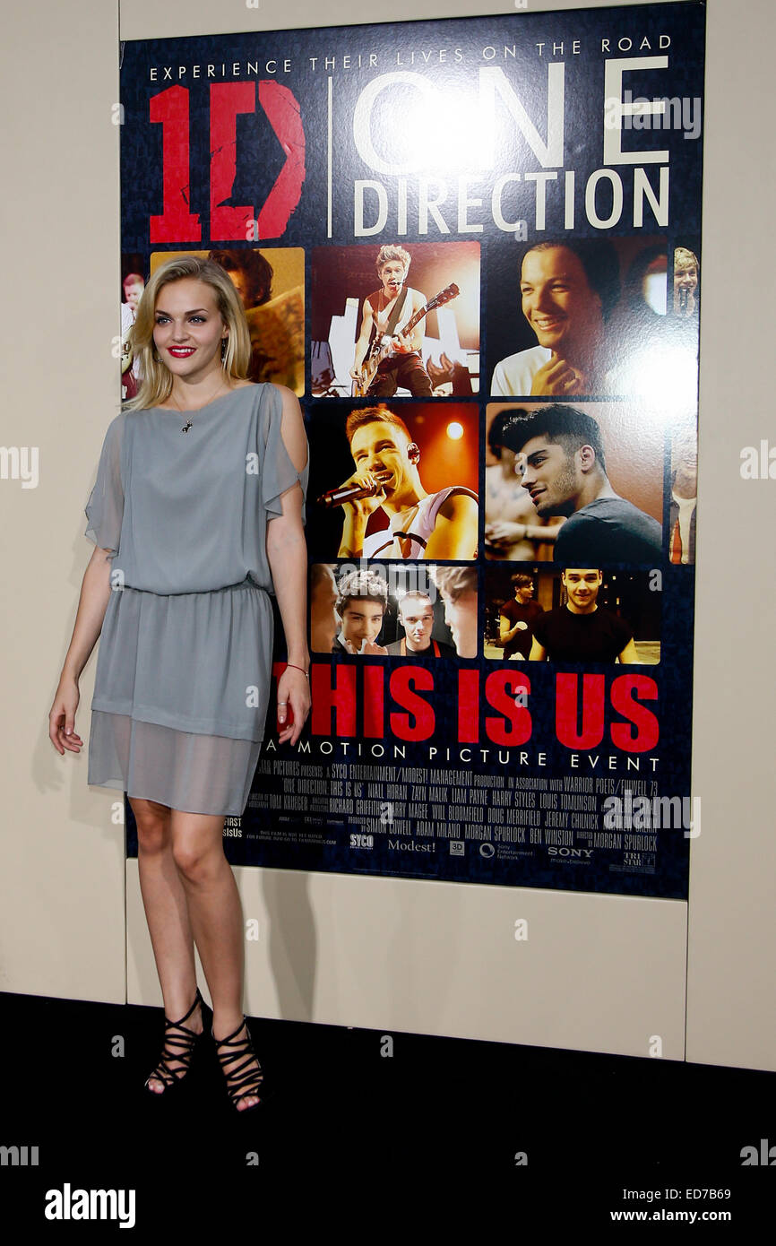 L'actrice Madeline Brewer assiste à la première de New York 'One Direction : Nous' à la Ziegfeld Theatre le 26 août 2013. Banque D'Images