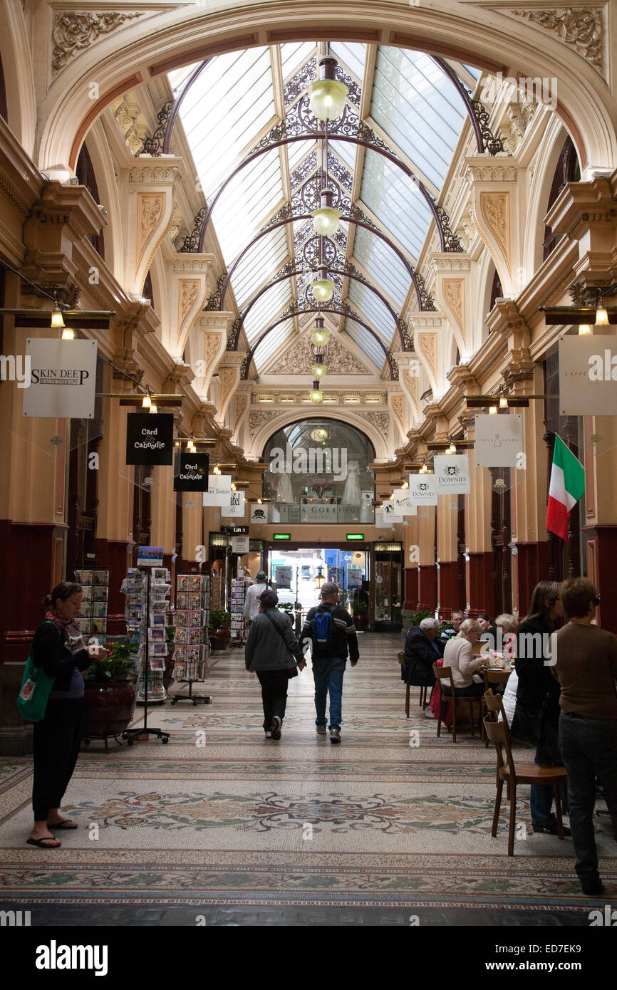 Le Block Arcade un 19e siècle galerie marchande Melbourne Australie Victoria Banque D'Images