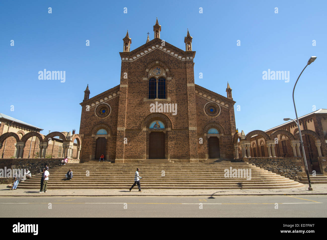 Cathédrale catholique Sainte-Marie sur Harnett Avenue, Asmara, Erythrée Banque D'Images