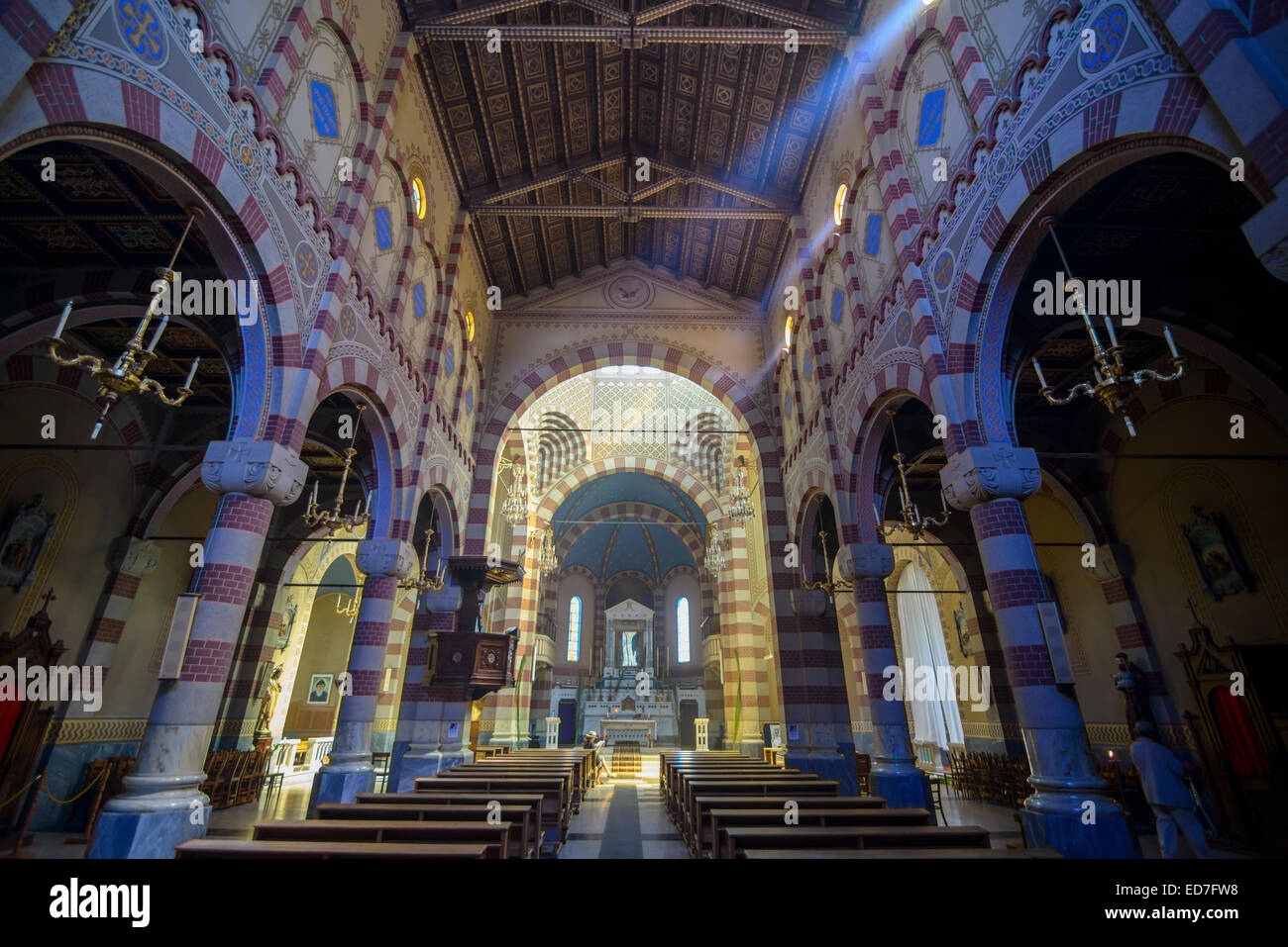 À l'intérieur de la Cathédrale Catholique, Asmara, Erythrée Banque D'Images