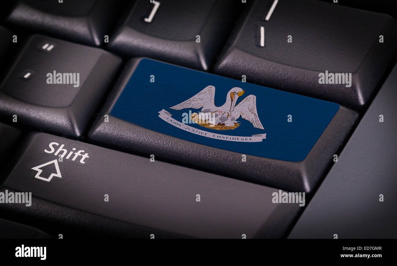 Drapeau Le drapeau de touche clavier, Louisiane Photo Stock Alamy
