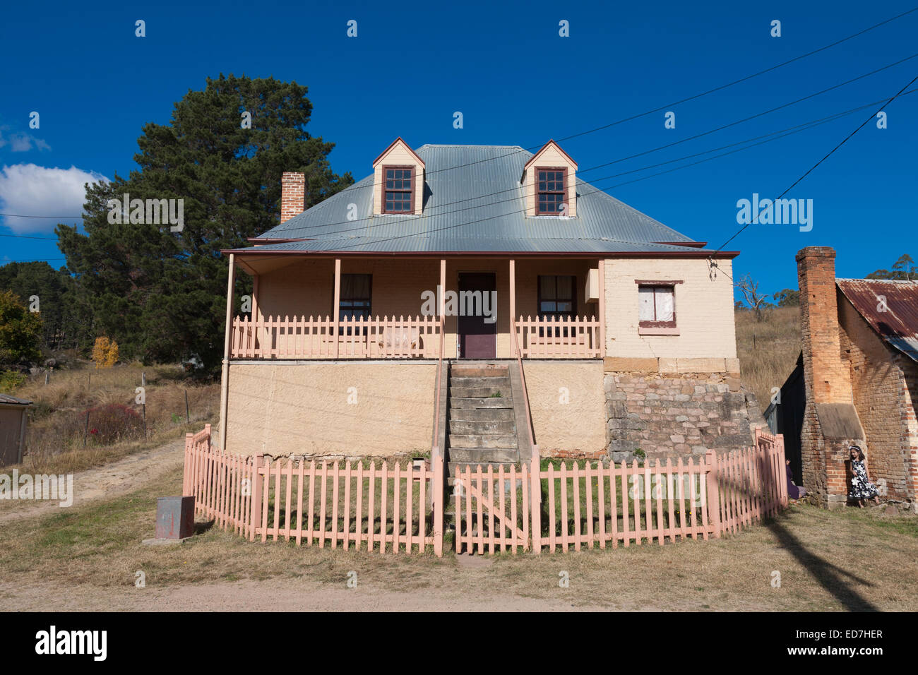 Ivy Cottage construit par la famille Finn (1850) dans la Pioneer Village de Hartley dans les Blue Mountains NSW Australie Banque D'Images