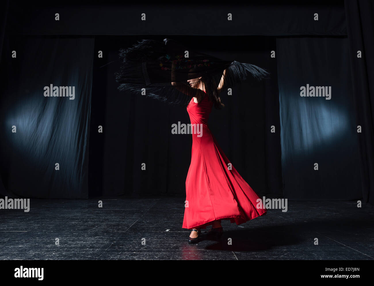 Danseuse de flamenco espagnol. Banque D'Images