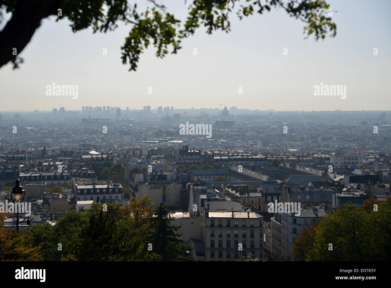 Paris vu de Montmartre hill top Banque D'Images