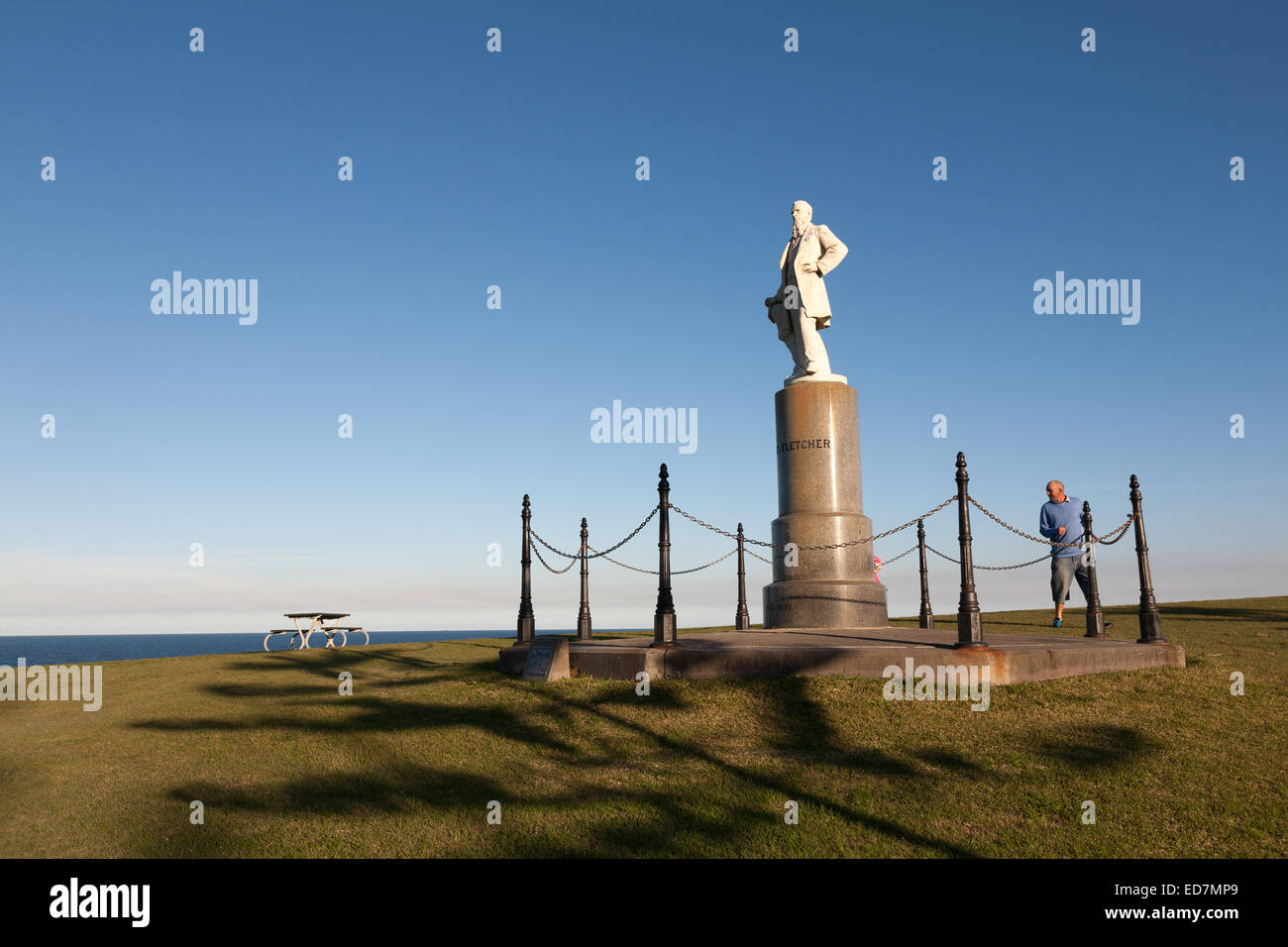 James Fletcher (1834-1891) statue en Fletcher Park Newcastle NSW Australie Banque D'Images