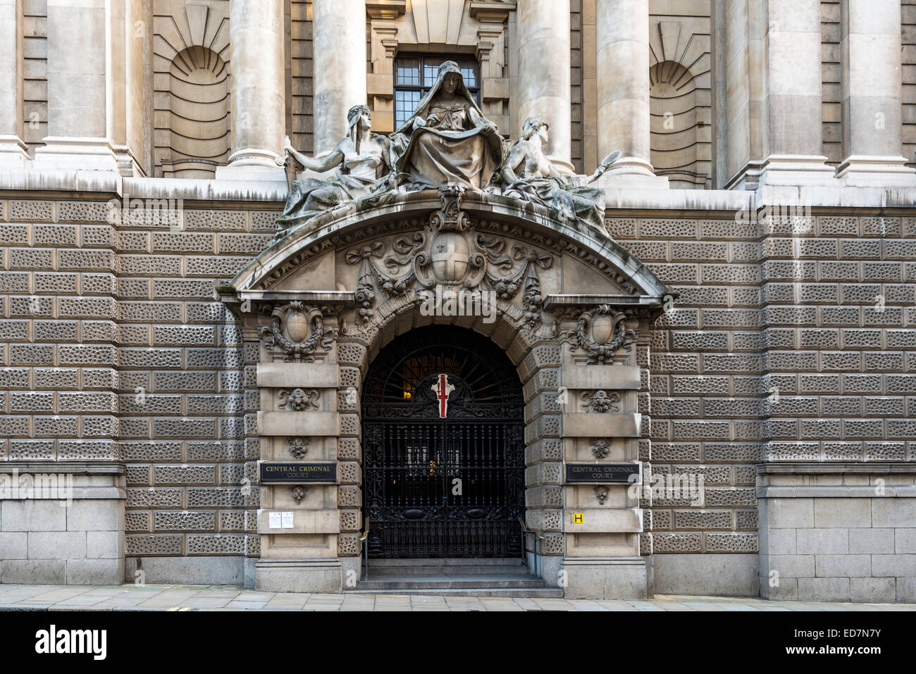 La Cour Criminelle Centrale d'Angleterre et du Pays de Galles connu sous le nom de Old Bailey à partir de la rue dans laquelle il se trouve. Banque D'Images