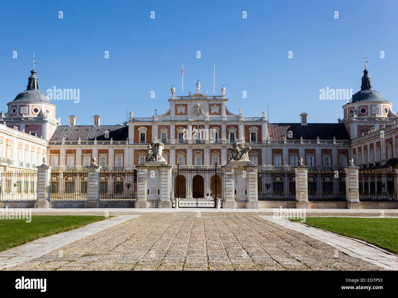 Le Palais Royal d'Aranjuez. Aranjuez, Communauté de Madrid, Espagne. Banque D'Images