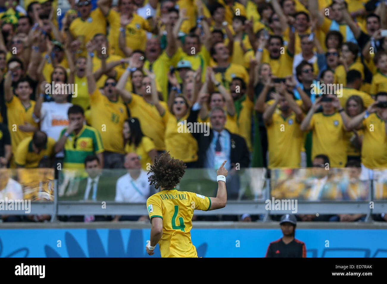 2014 FIFA World Cup - Ronde de 16, le Brésil (3) v (2) Le Chili dans les pénalités pour briser une égalité de 1-1, qui s'est tenue au Estádio Mineirão de Belo Horizonte où : Belo Horizonte, Brésil Quand : 28 Juin 2014 Banque D'Images