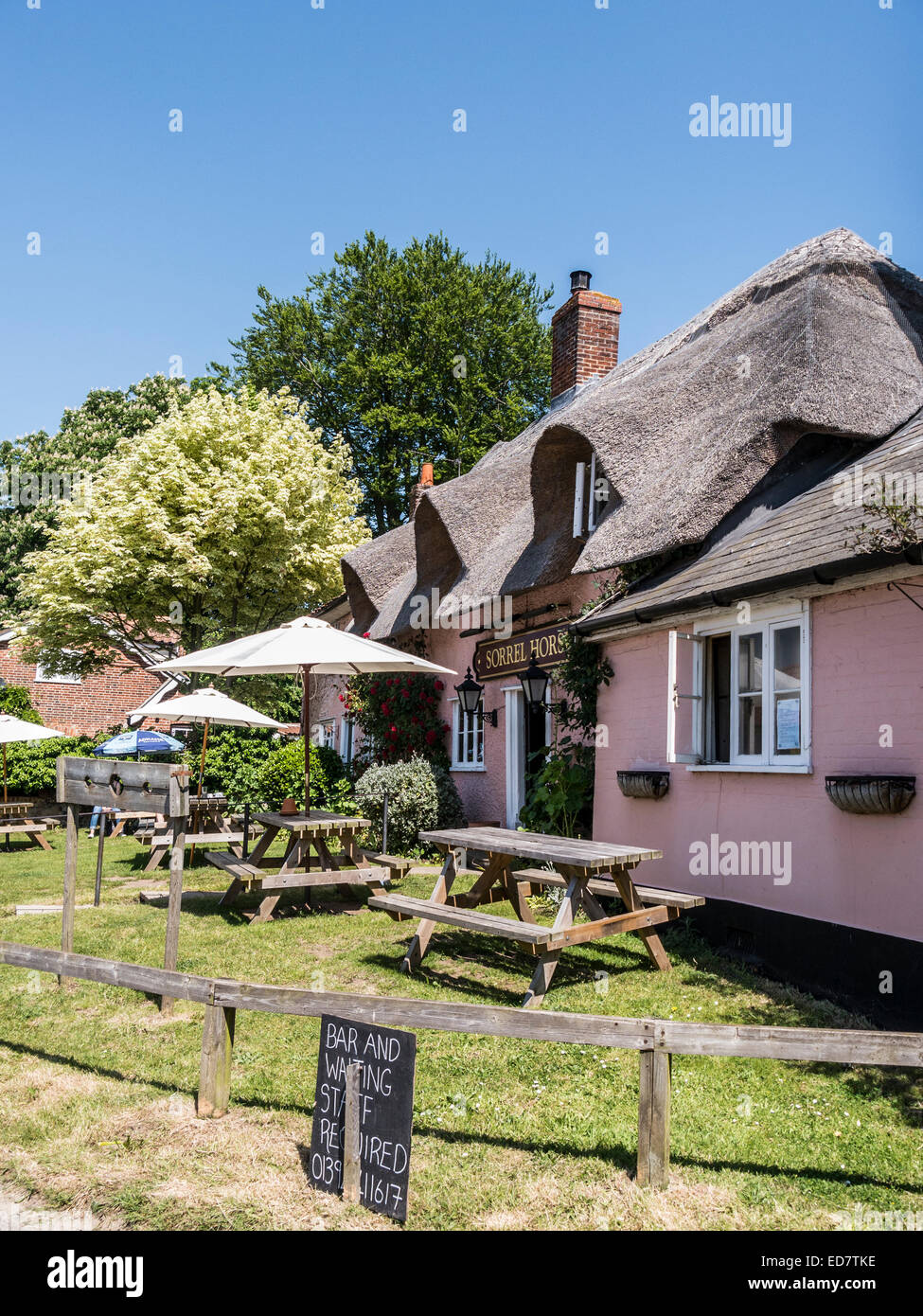 L'oseille Horse Public House, Shottisham, Suffolk. Banque D'Images