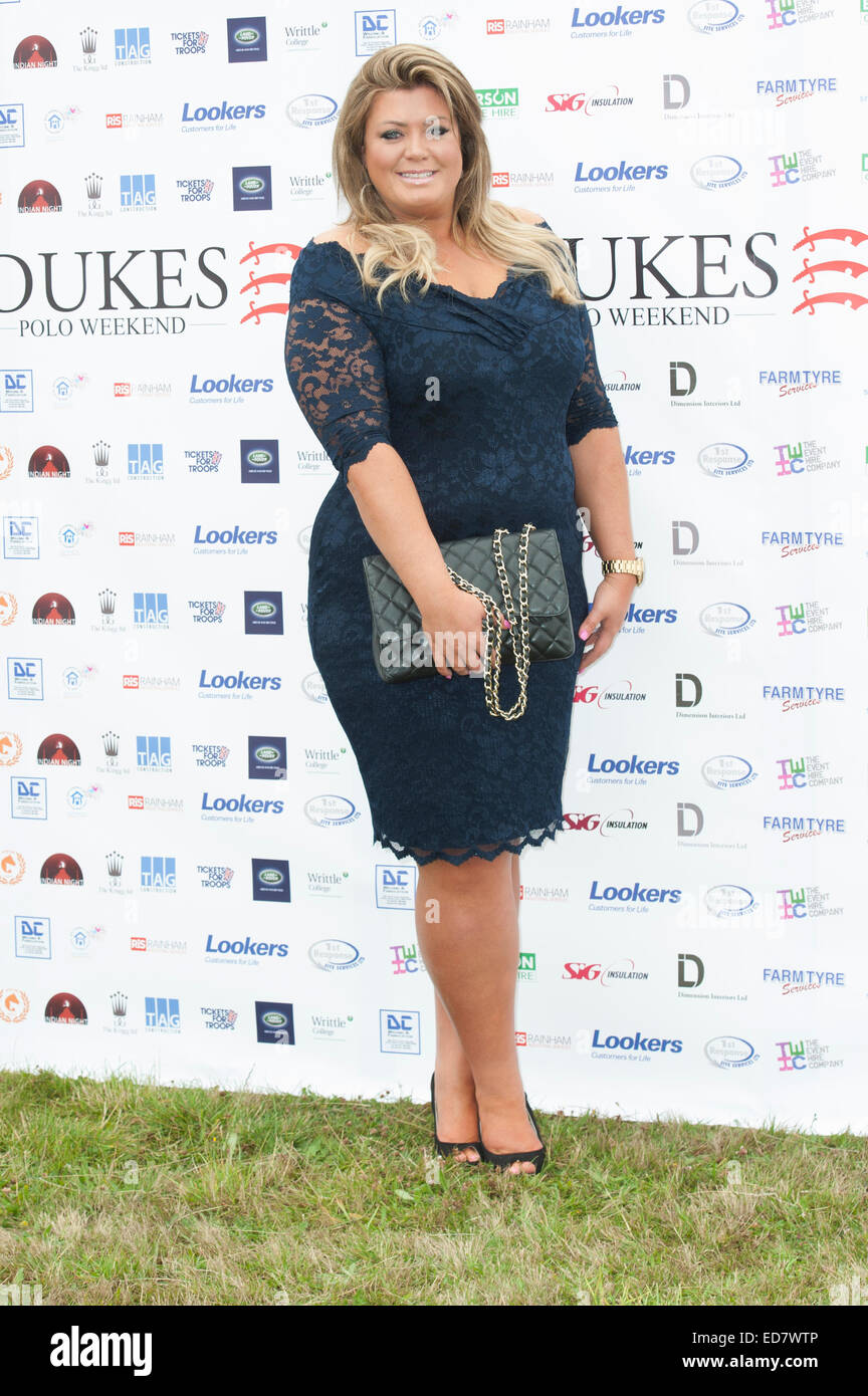 TOWIE star Gemma Collins à Essex Polo 2014 à Chelmsford. Banque D'Images