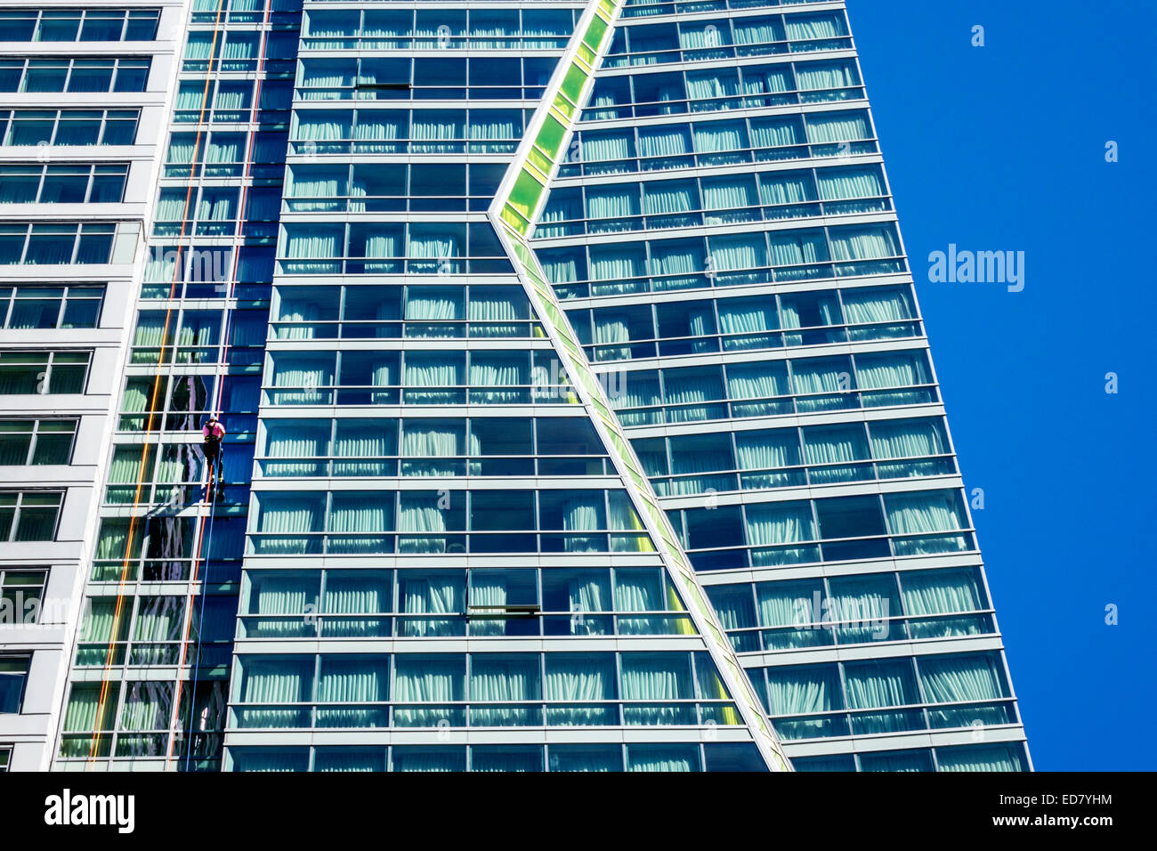Chicago Illinois, Loop Retail Historic District, centre-ville, Respiratory Health Association, Skyline Plunge!, Urban Rappel Adventure, theWit, hôtel, extérieur, sk Banque D'Images