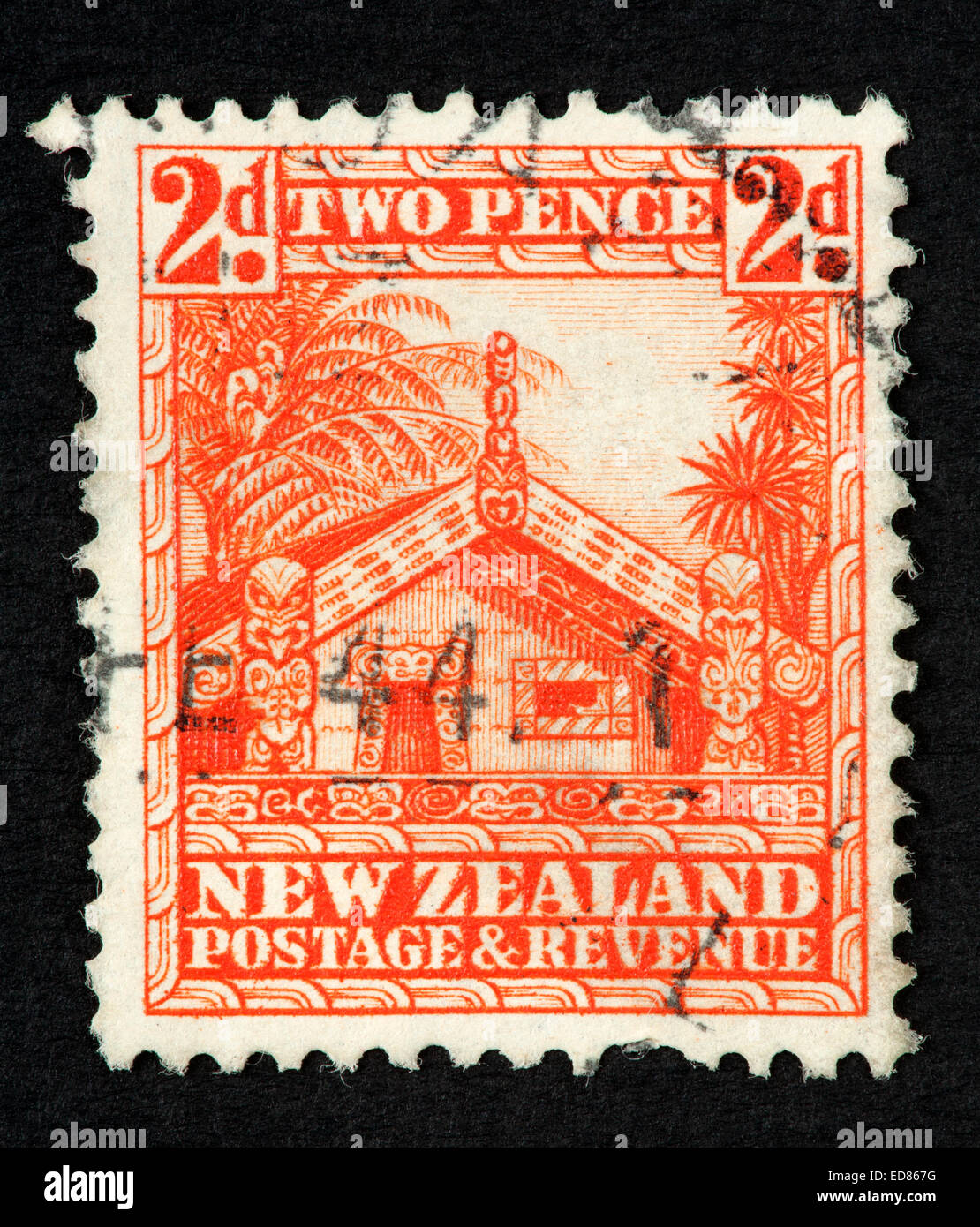 Timbre de la Nouvelle-Zélande Banque D'Images