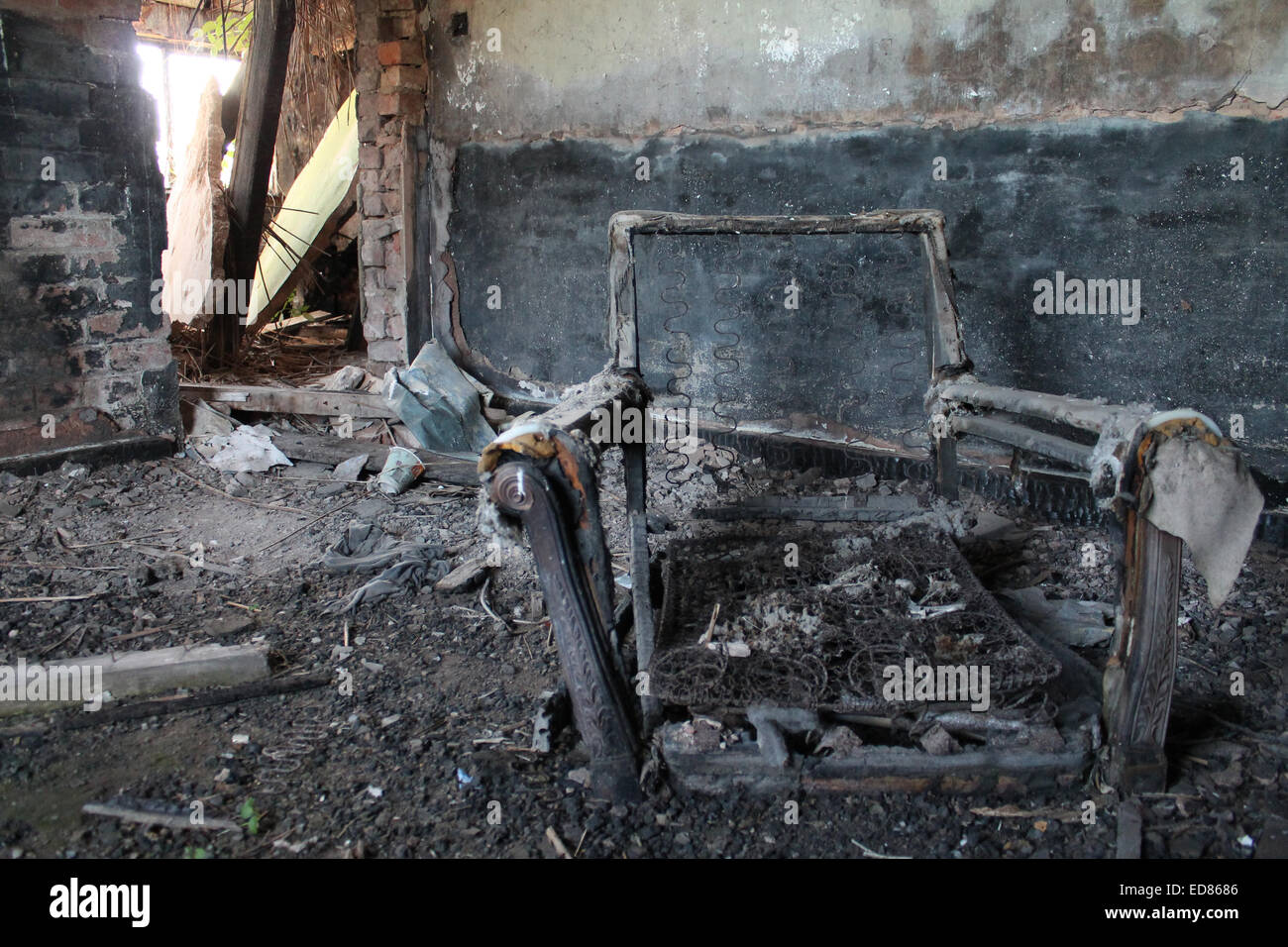 Une photographie de la documentation d'une ferme à l'abandon. Banque D'Images