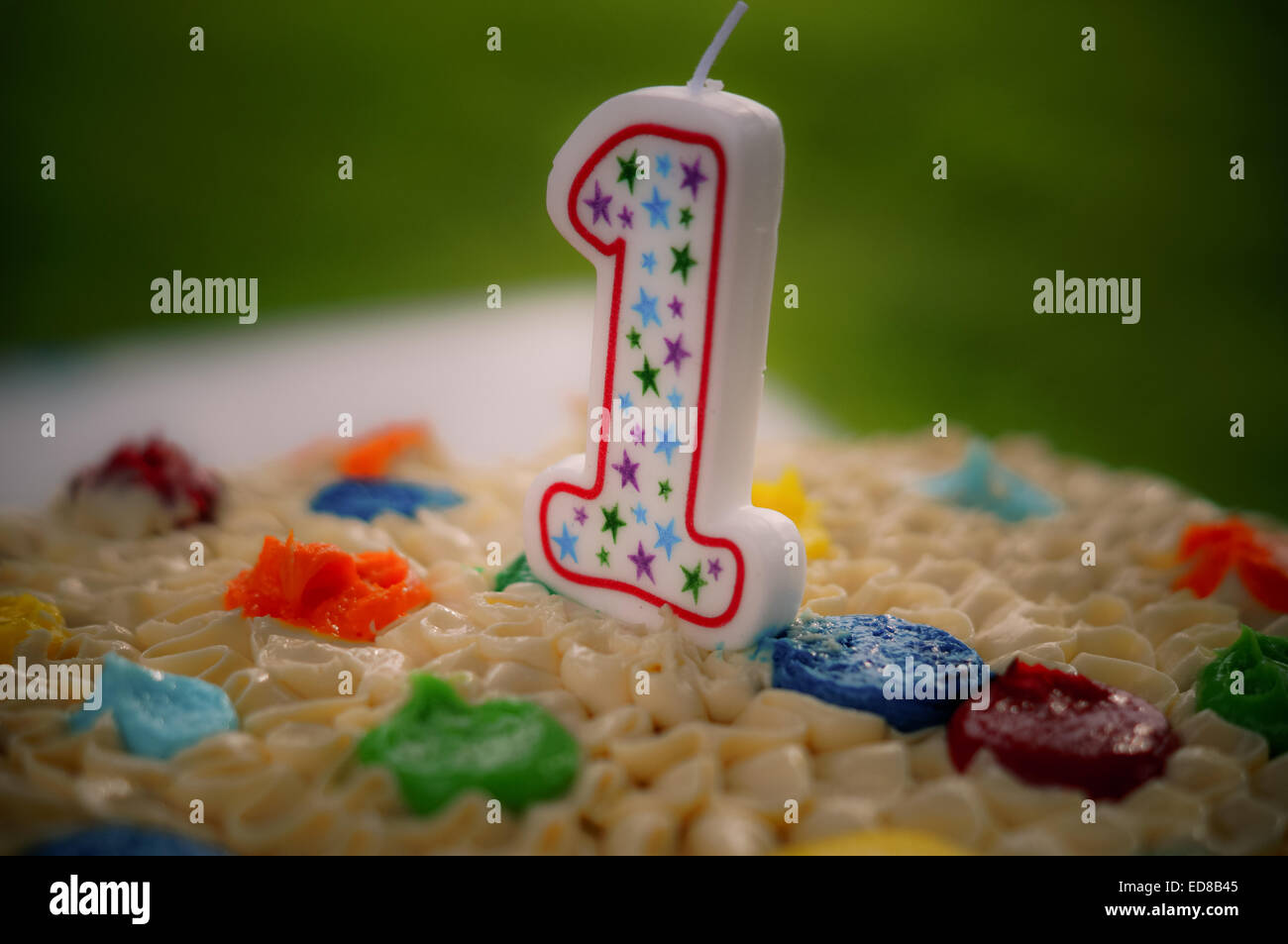 Gâteau d'anniversaire du premier bébé Banque D'Images