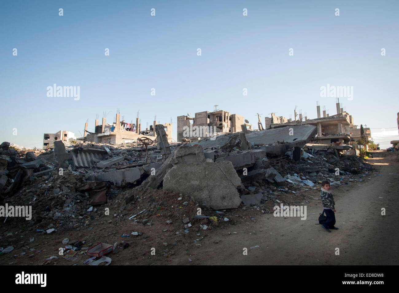Les bâtiments bombardés à Sujayea,de la bande de Gaza palestinienne,Territiories Banque D'Images