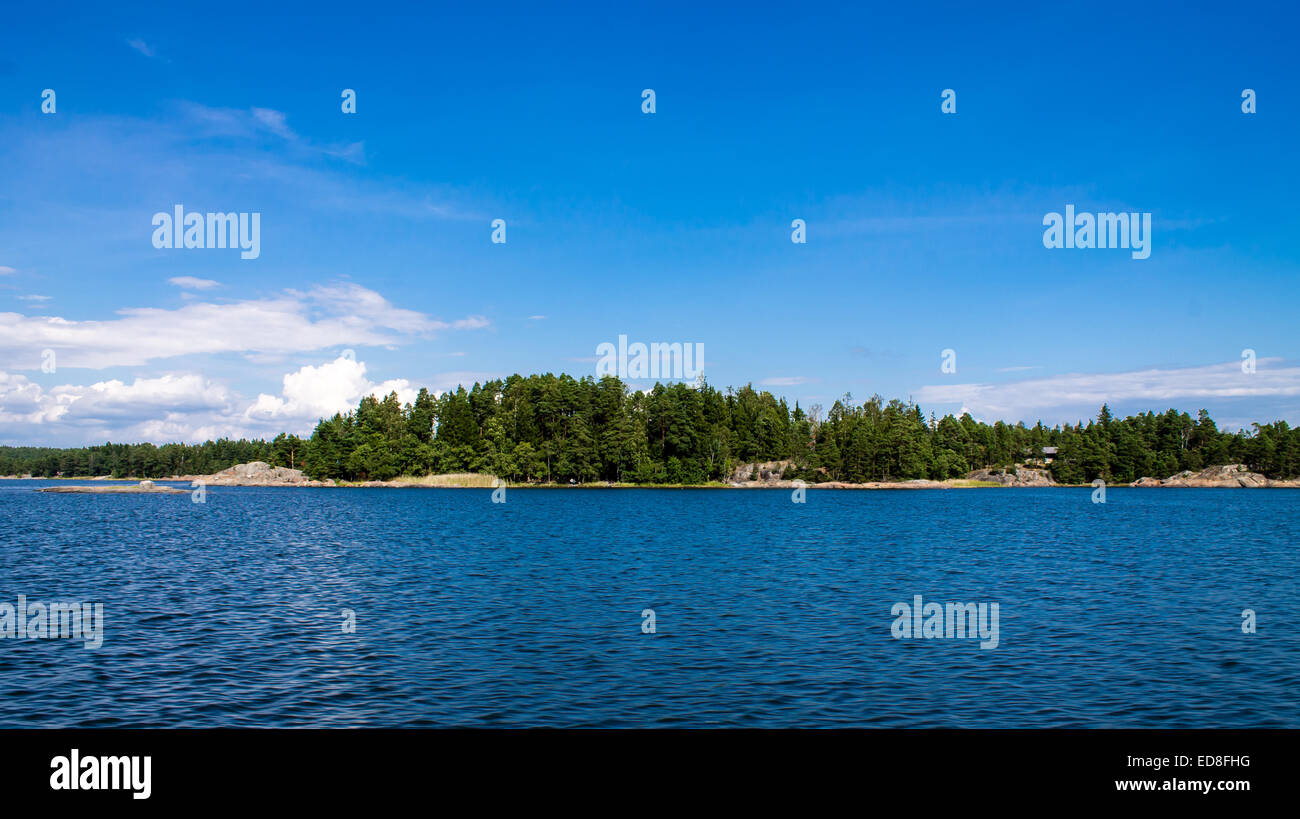 Dans l'archipel du Golfe de Finlande, mer Baltique. Banque D'Images