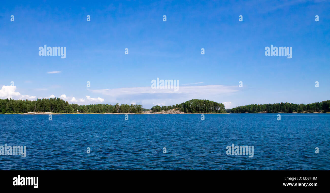 Dans l'archipel du Golfe de Finlande, mer Baltique. Banque D'Images
