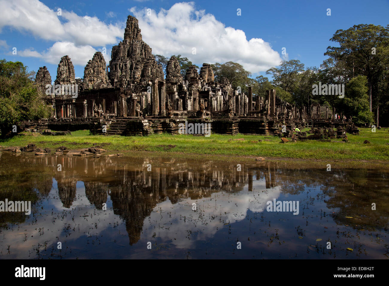 Temple Bayon à Angkor Thom, au Cambodge Banque D'Images
